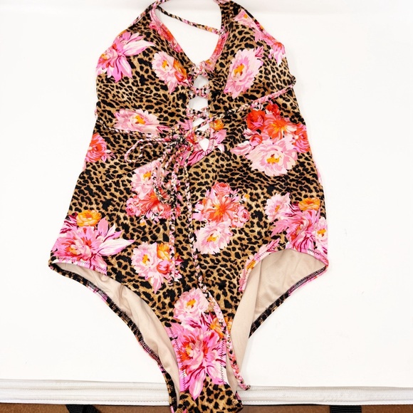 Victoria's Secret Other - Victorias Secret Cheetah Floral One Piece Swimsuit Large